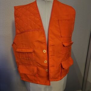 Men's Orange Quilted Vest